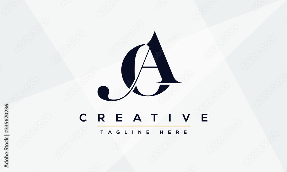 AO Letter Logo Design. Creative Modern Alphabet letters monogram icon A ...