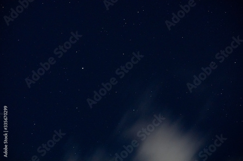 Blue Sky with stars and clouds