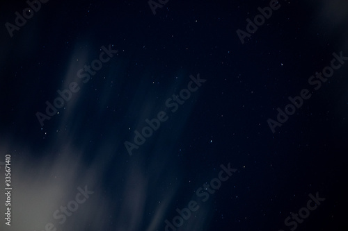 Blue Sky with stars and clouds