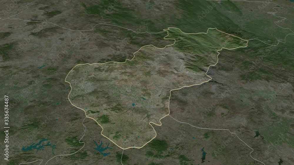 Querétaro, state with its capital, zoomed and extruded on the satellite map of Mexico in the conformal Stereographic projection. Animation 3D Querétaro, state with its capital, zoomed and extruded on the satellite map of Mexico in the conformal Stereographic projection. Animation 3D