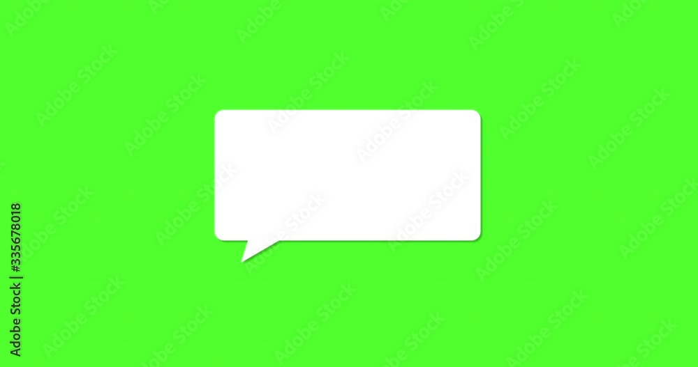Blank speech or chat bubble with chroma key (green screen) for online talking, messaging or dialogue with interlocutor. Can be useful for social or news media as speaking concept. fade in and out. Blank speech or chat bubble with chroma key (green screen) for online talking, messaging or dialogue with interlocutor. Can be useful for social or news media as speaking concept. fade in and out.