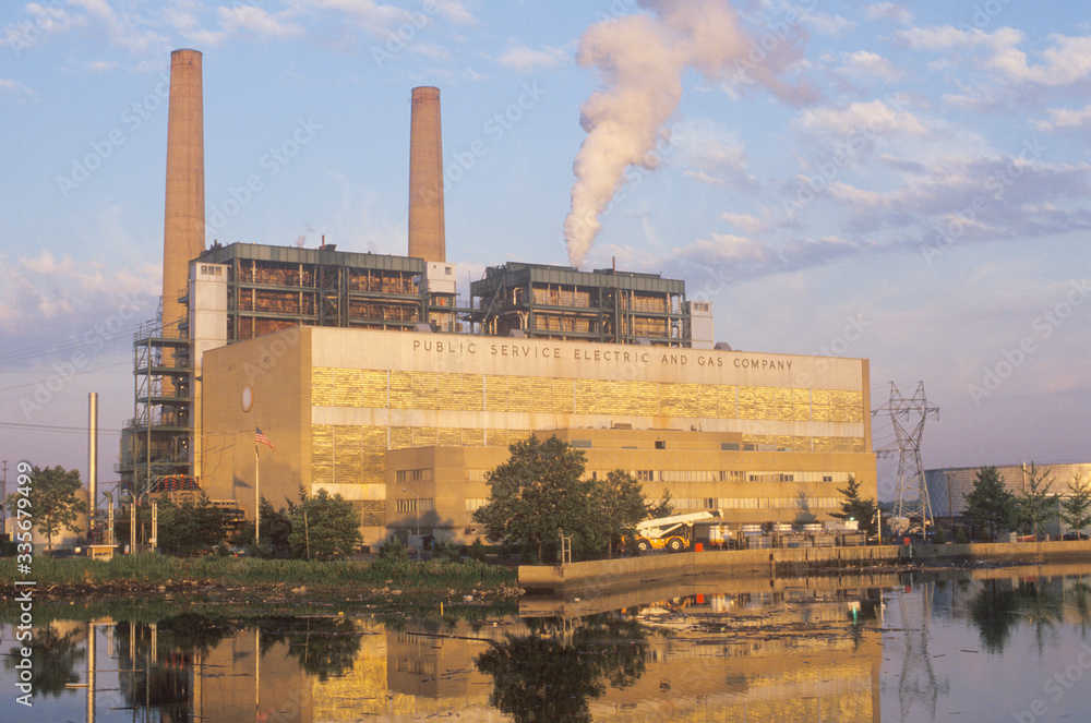 Power plant of the Public Service Electric & Gas Company, along route 95 in New Jersey