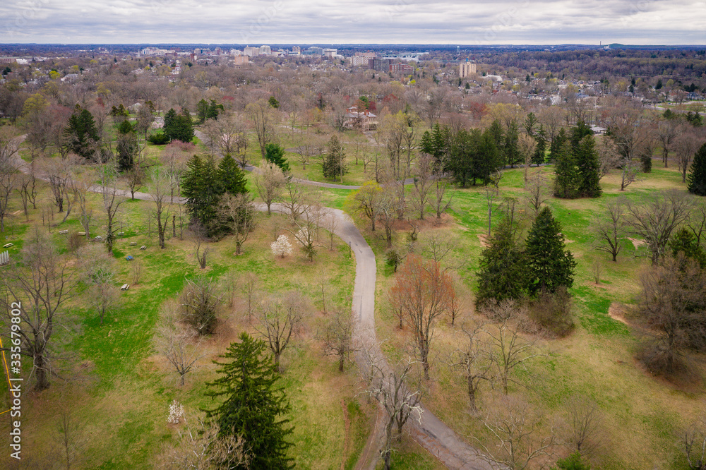 Obraz premium Aerial View of Trenton Park New Jersey