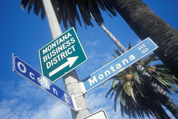 A sign that reads ÒMontana business districtÓ