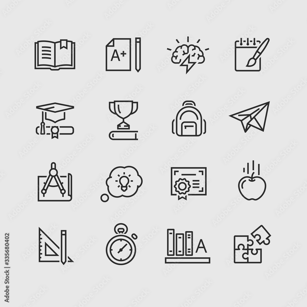 vector icons of school subjects
vector icons of school subjects
