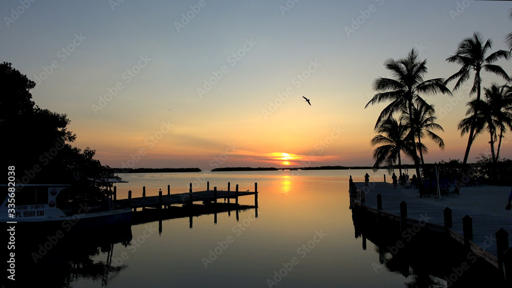The beautiful Florida Keys at sunset