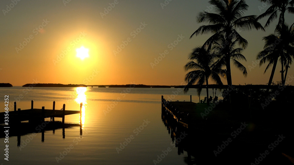 Wonderful paradise bay in the Keys of Florida at sunset Wonderful paradise bay in the Keys of Florida at sunset