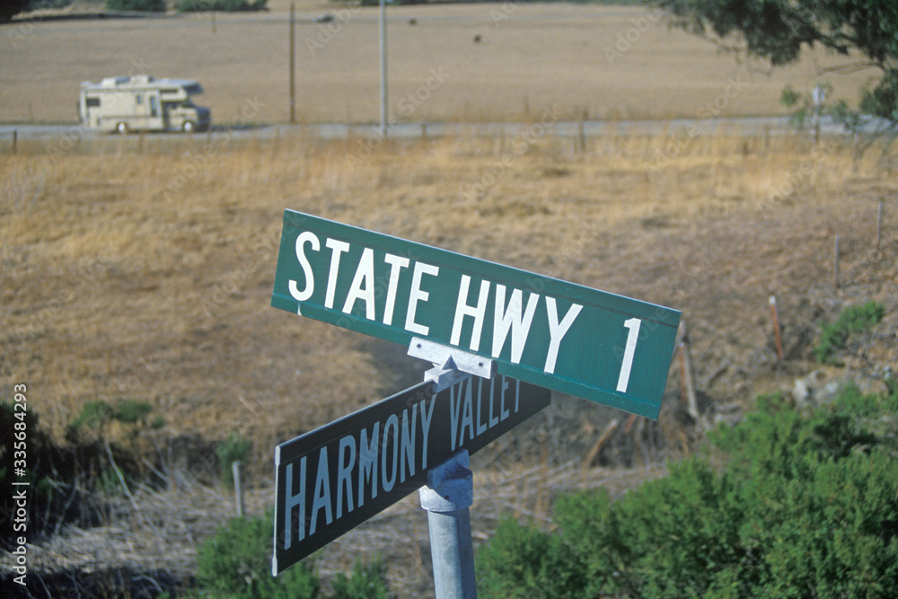 California Route 1 sign