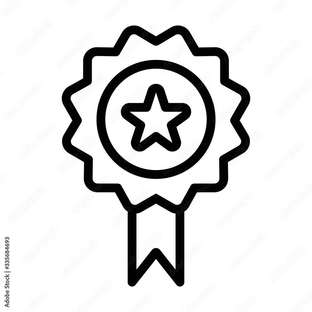 Medal icon in line style. Award, prize, trophy symbols. Victory, winning illustrations. Success, high quality performance concept in business. Medal icon in line style. Award, prize, trophy symbols. Victory, winning illustrations. Success, high quality performance concept in business.