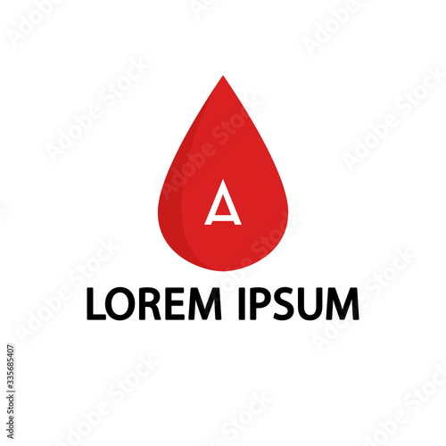 blood type flat icon, vector illustration