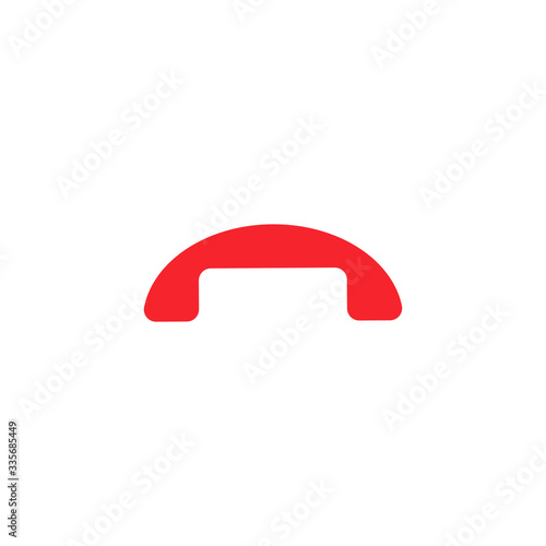 Simple end call vector icon