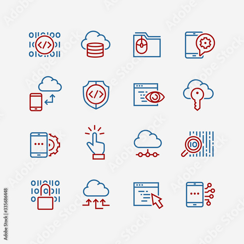 icons set of search engine optimisation