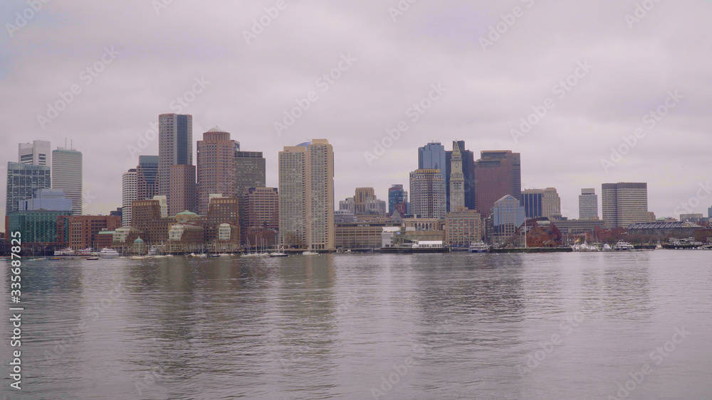 Skyline of Boston - view from Boston Harbor