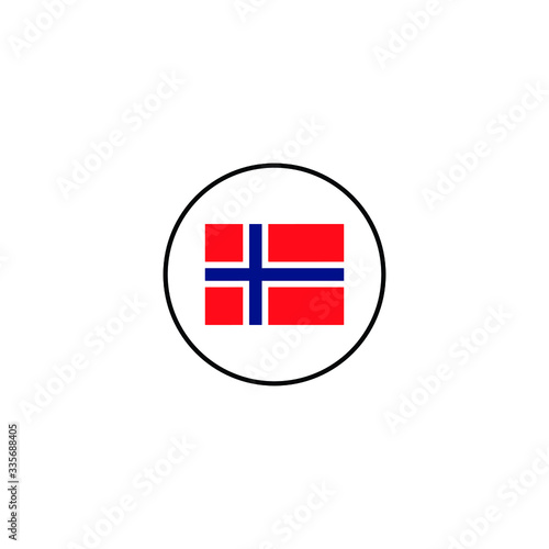 Free Download Norway national flag vector with circle - GFXLoad