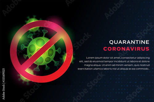 Covid-19 coronavirus background - Quarantine