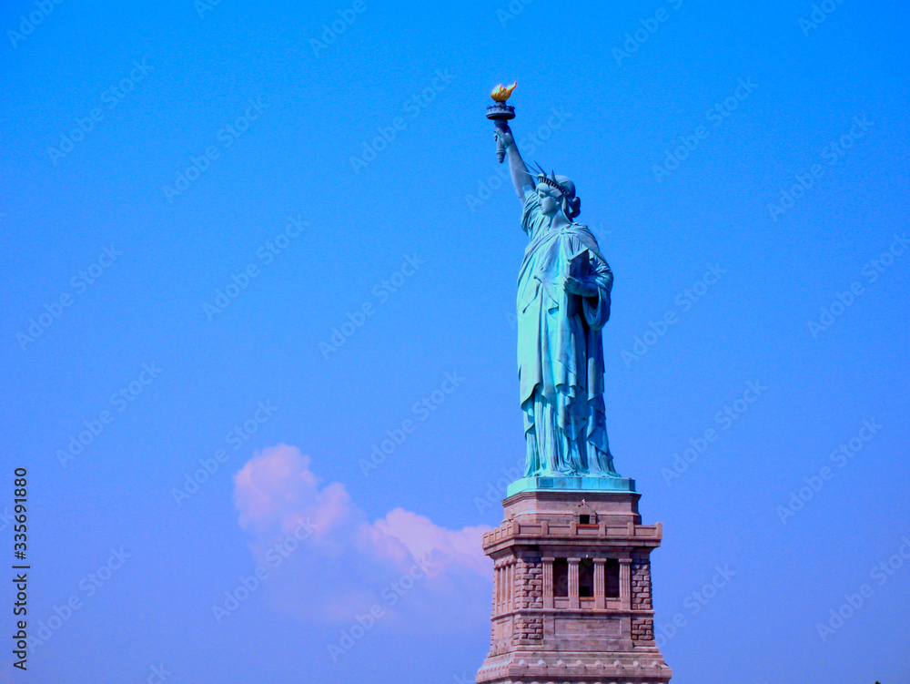 Obraz premium Statue of Liberty in New York harbor. -editorial image