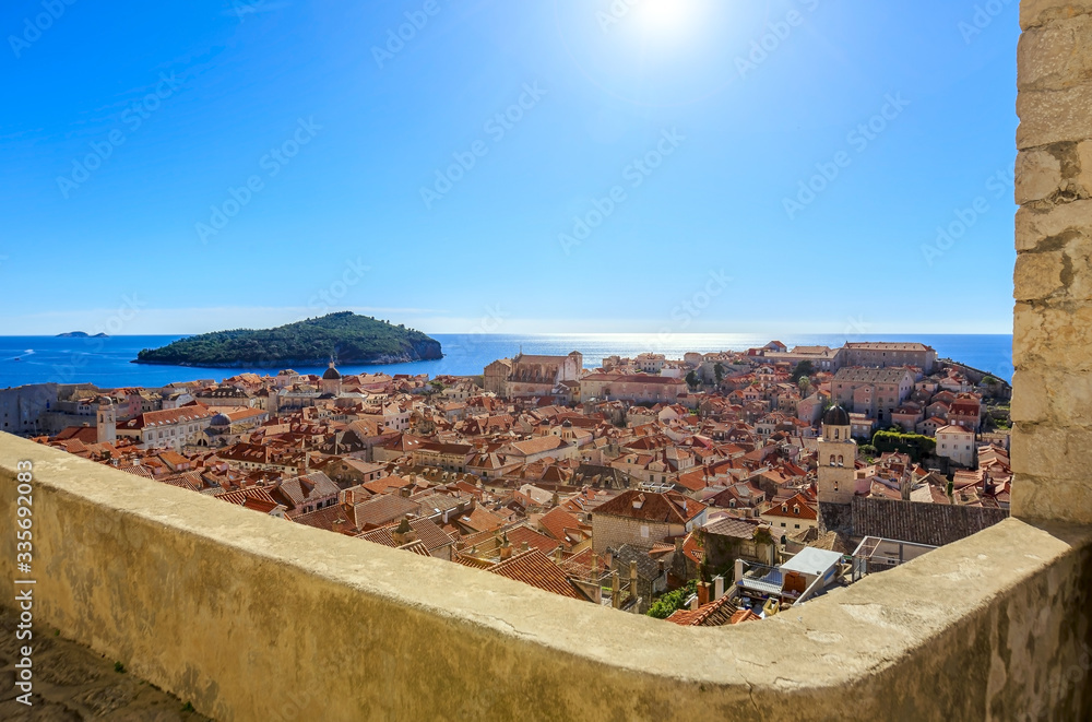 Obraz premium View of Dubrovnik old town, Croatia
