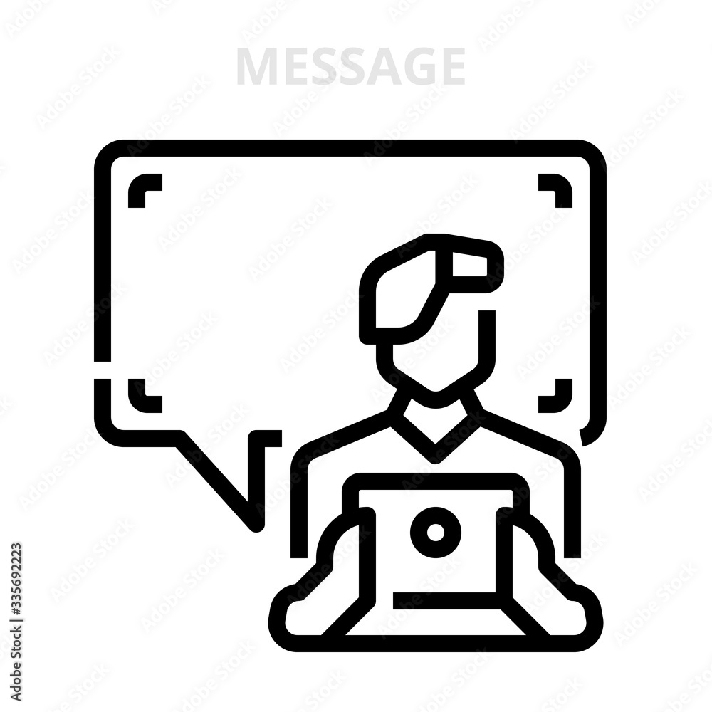Message icon for webpage, application, card, printing, social media, posts etc. Message icon for webpage, application, card, printing, social media, posts etc.