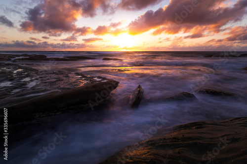 sunset over the sea © junaid
