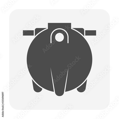 Septic tank vector icon. That sanitation equipment part of drainage system for installation or construction in underground for sewage or wastewater treatment by bacteria for home toilet and bathroom.