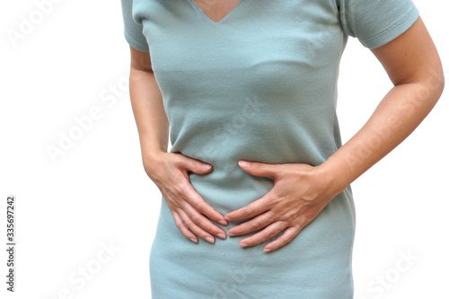 Wallpaper Mural Female having period pain isolated on white background Torontodigital.ca