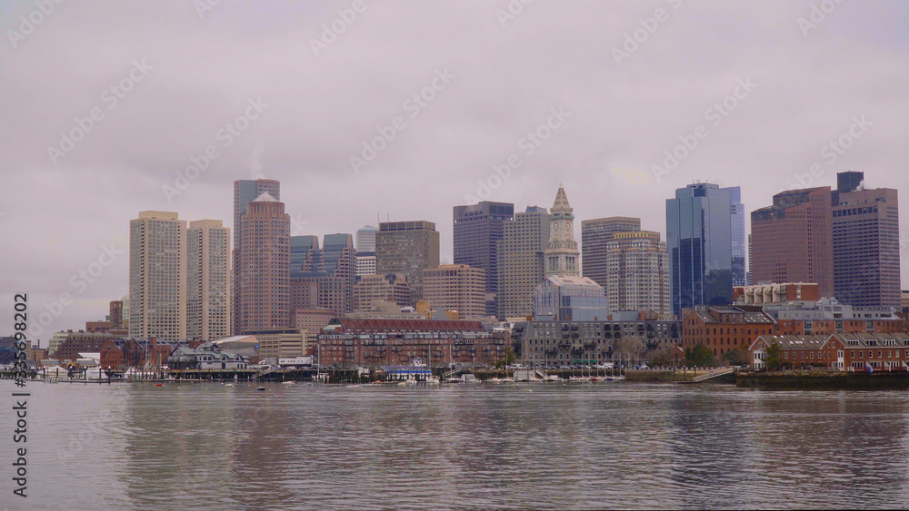 Skyline of Boston - view from Boston Harbor