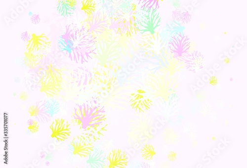 Fototapeta Naklejka Na Ścianę i Meble -  Light Multicolor vector elegant template with leaves.