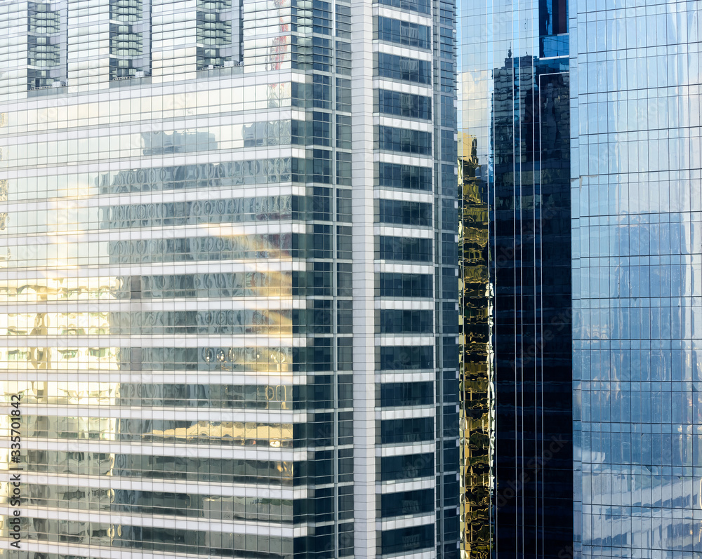 Modern high rise office and residential buildings Modern high rise office and residential buildings