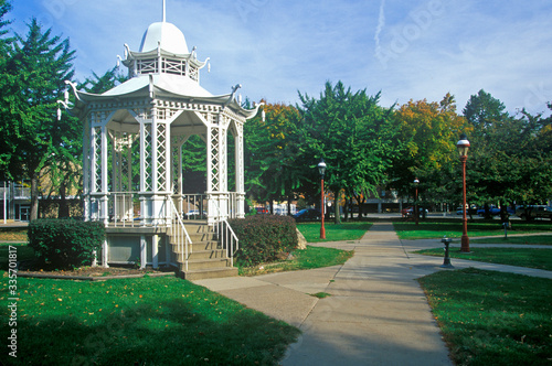 White Pagoda built in 1877 in Washington Park, Dubuque, IA photo