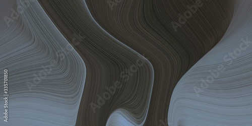 Fototapeta Naklejka Na Ścianę i Meble -  graphic design background with smooth swirl waves background illustration with dark slate gray, very dark blue and slate gray color. can be used as card, wallpaper or background texture