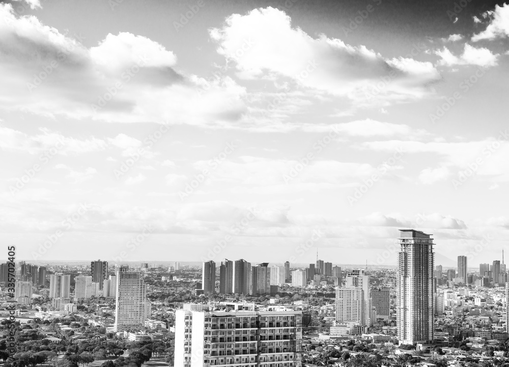 Makati skyline Manila, The Philippines at sunset. Makati skyline Manila, The Philippines at sunset.
