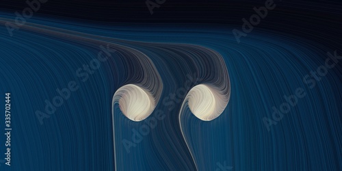 graphic design background with elegant curvy swirl waves background illustration with very dark blue, dark gray and dim gray color. can be used as card, wallpaper or background texture © Eigens
