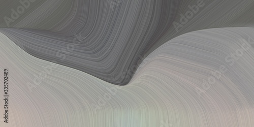 graphic design background with modern curvy waves background design with gray gray, dim gray and ash gray color. can be used as card, wallpaper or background texture © Eigens