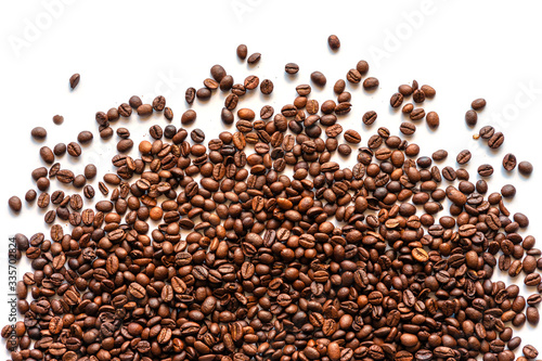 Coffee bean isolated on white background.