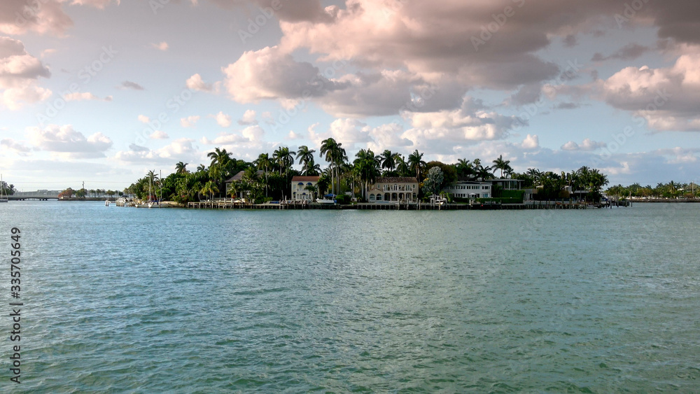 The small islands around Miami and Miami beach The small islands around Miami and Miami beach