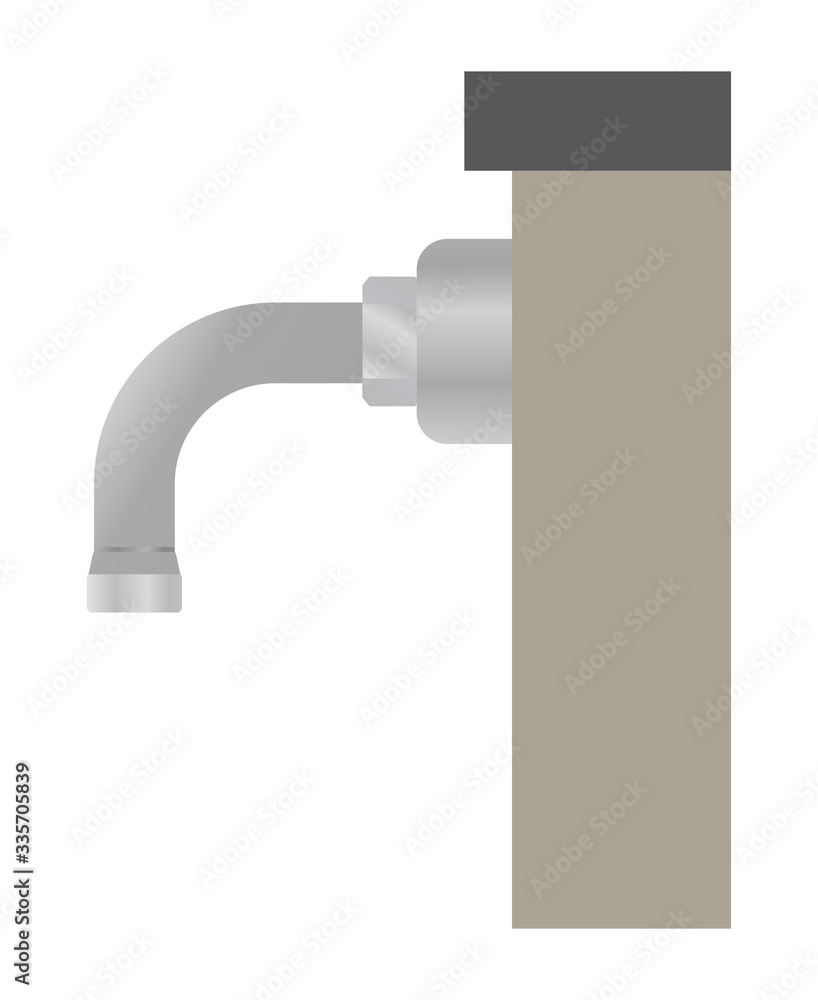 A faucet isolated vector illustration.