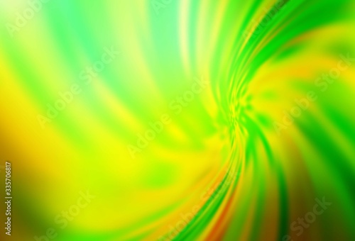 Light Green  Yellow vector blurred bright template.