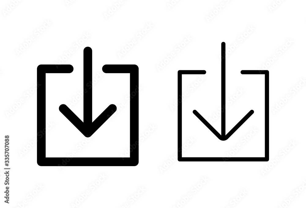 Download icons set on white background. Downloading vector icon Download icons set on white background. Downloading vector icon