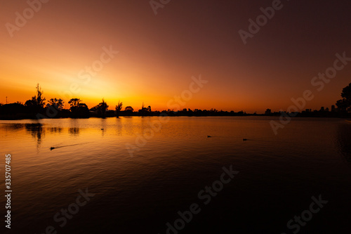 Sunset by a Lake