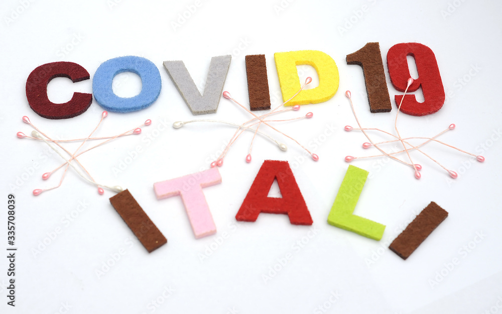 Naklejka premium CONCEPT COVID-19 PENDAMIC (ITALY)