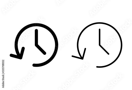 History icons set on white background. History vector icon