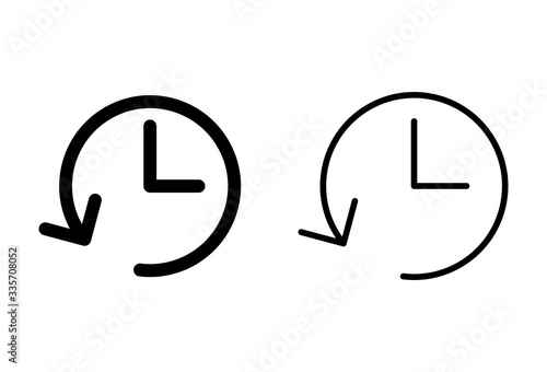 History icons set on white background. History vector icon