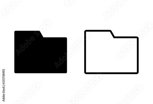 Folder Icons set on white background. Folder and documents Icon. icon archive