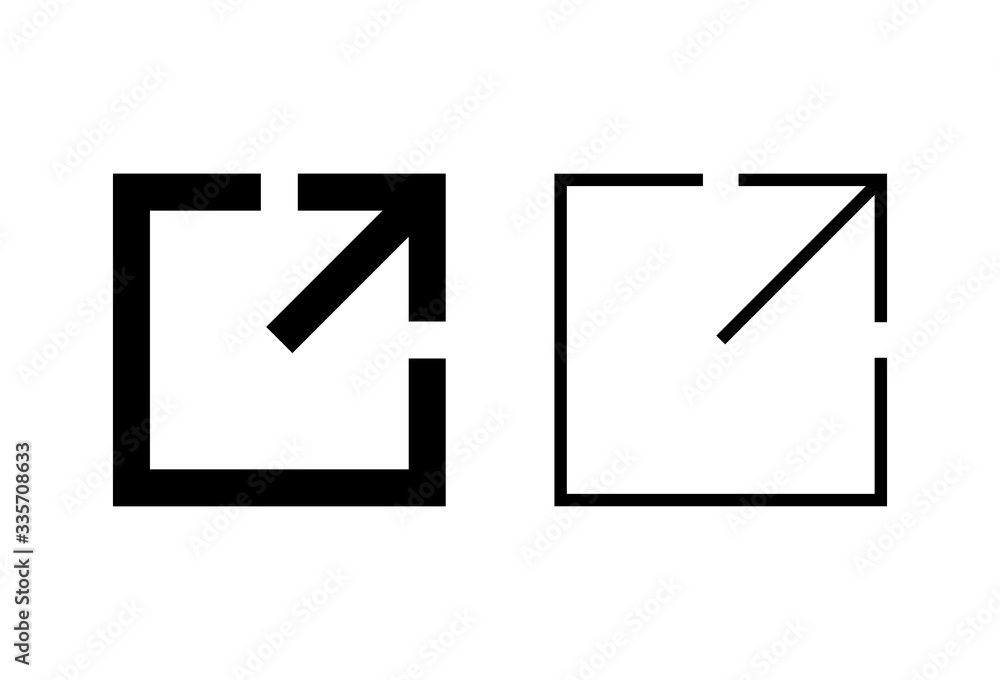 Link icons set on white background. Link vector icon. External link symbol vector icon. Hyperlink symbol Link icons set on white background. Link vector icon. External link symbol vector icon. Hyperlink symbol