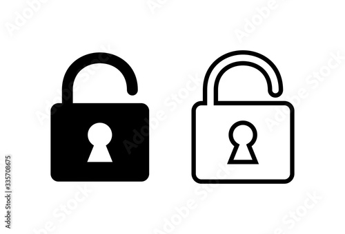 Lock icons set on white background. Encryption icon. Security symbol. Secure. Private