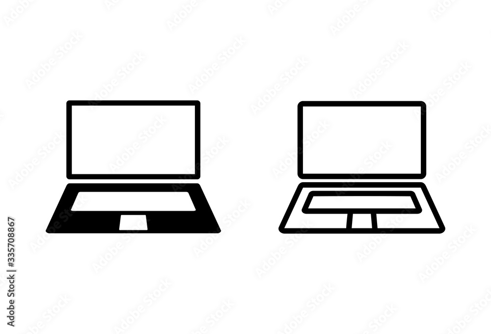Laptop icons set on white background. Laptop vector icon Laptop icons set on white background. Laptop vector icon