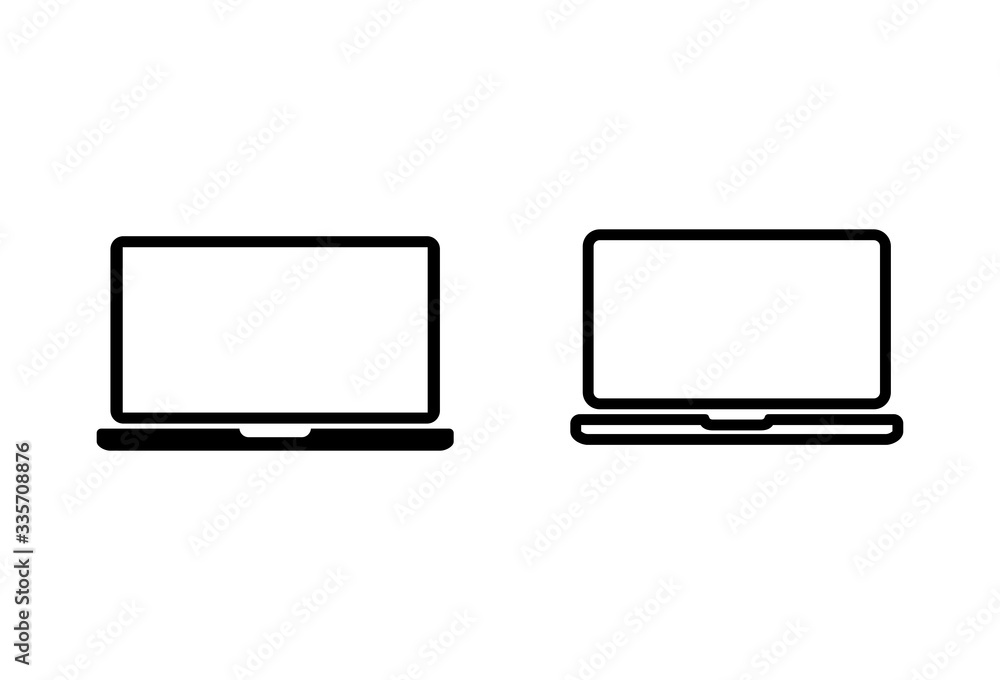 Laptop icons set on white background. Laptop vector icon Laptop icons set on white background. Laptop vector icon