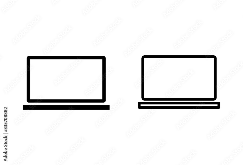 Laptop icons set on white background. Laptop vector icon Laptop icons set on white background. Laptop vector icon