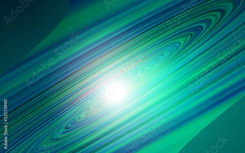 Light Green vector background with galaxy stars. Shining colored illustration with bright astronomical stars. Smart design for your business advert.