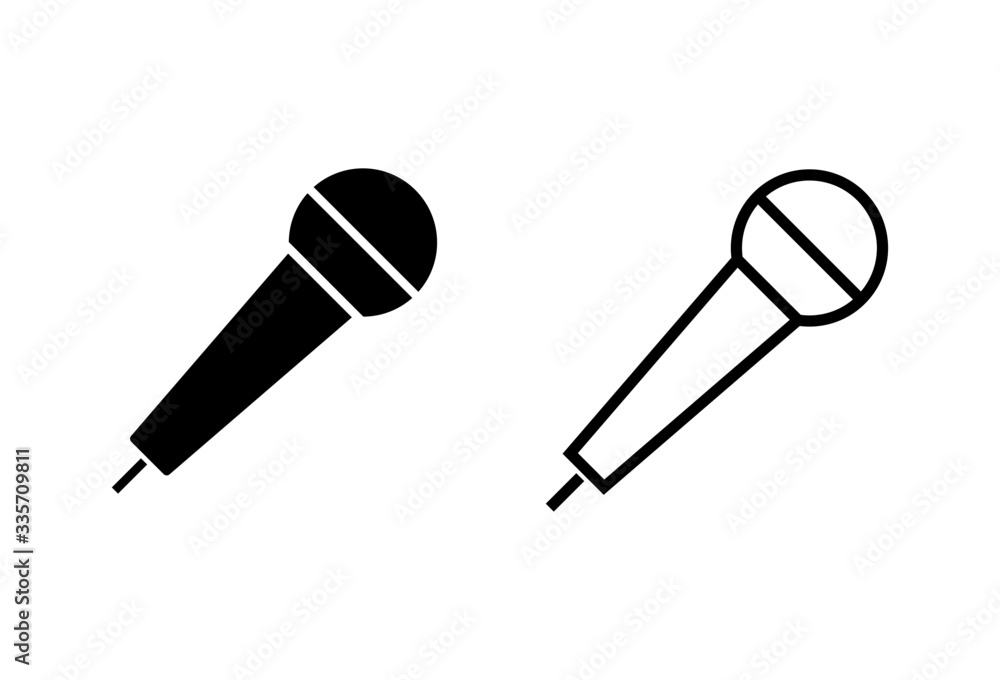 ilustración vectorial del icono del micrófono, karaoke, sonido del micrófono  8018043 Vector en Vecteezy